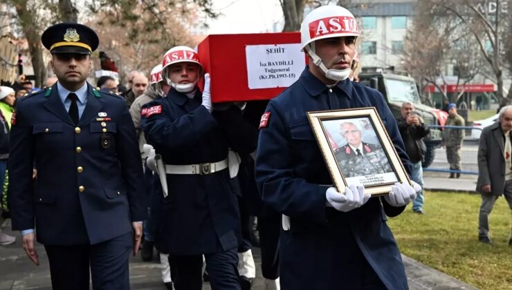 Şehit Tuğgeneral İsa Baydilli, Kayseri’de son yolculuğuna uğurlandı